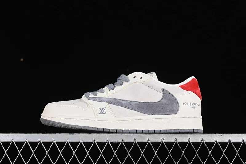 All categories Air Jordan Jordan series basketball shoes Air Jordan 1 Low High-end customized low-top sneakers Travis Scott x Fragment Design x Air Jordan 1 Low OG SP AJ1 Joe 1 LV joint beige gray red pig eight low-top cultural casual sneakers XY2688-103